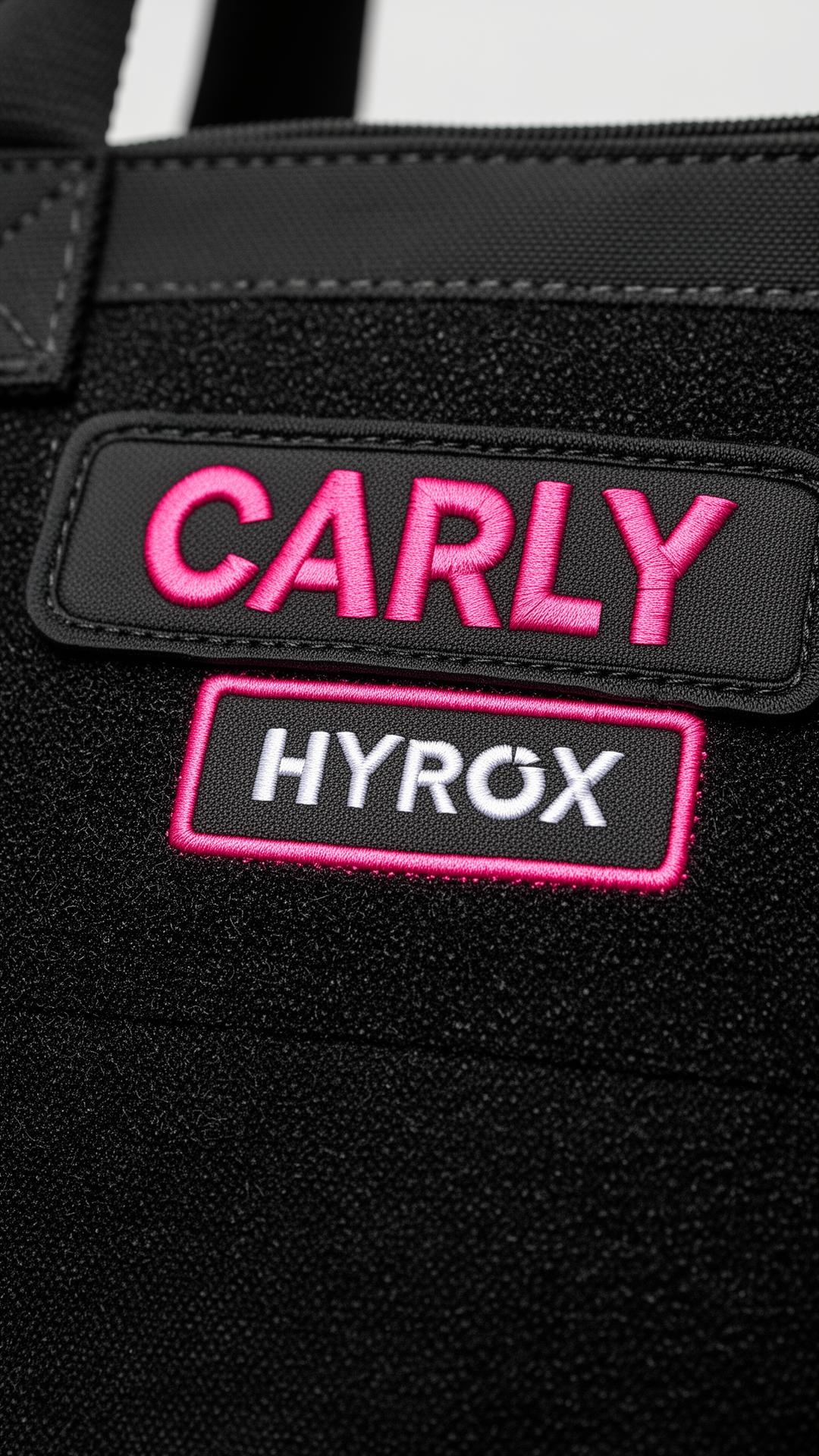 Carly Club Tactical Tote gym and race day bag — Velcro panel